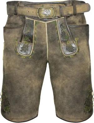 Maddox Trachtenlederhose MADDOX Kurze Trachten Lederhose 'Plattspitz' mit G
