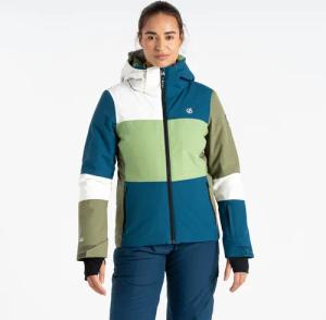 Dare 2B Damen Banded Skijacke Cyanblau & Grün, Größe: 46
