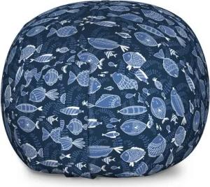 Abakuhaus Spielzeugtruhe Gefüllter Tier Organizer Waschbare Tasche für Kinder, Ozean Tropic Fisch Moss Leaves