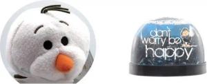 Disney Kuscheltier Disney Tsum Tsum Kuschel Plüsch Tier Frozen Olaf 15cm + Glitzerkugel