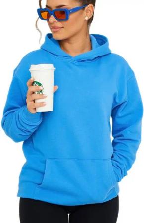 DAILY COTTON Hoodie DCPRESOV Damen Basic Oversized Kapuzensweatshirt Raglan Kapuzenpullover Sweater