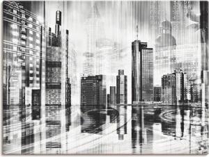 Artland Wandbild "Frankfurt Skyline Collage 01", Deutschland, (1 St.), als Leinwandbild, Wandaufkleber in verschied. Größen