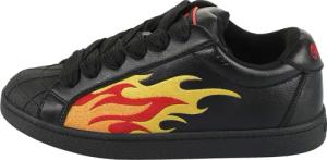 Buffalo Sneaker "LIBERTY", Freizeitschuh, Halbschuh, Schnürschuh mit Flammen-Motiv