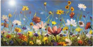 Artland Wandbild "Wildblumenwiese blauer Himmel", Blumenwiese, (1 St.), als Alubild, Outdoorbild, Leinwandbild, Poster, Wandaufkleber