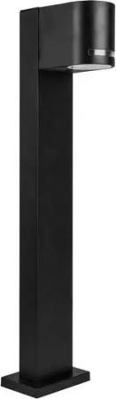 Licht-Erlebnisse Außen-Stehlampe SELMA, ohne Leuchtmittel, Glas Aluminium 50,3 cm hoch IP54 Schwarz GU10 Modern