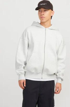 Jack & Jones Kapuzensweatjacke "JJEURBAN EDGE SWEAT ZIP HOOD NOOS", mit Rippbündchen