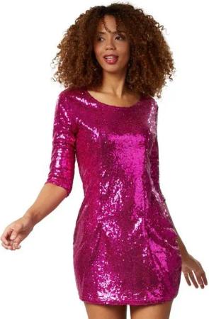 dressforfun Paillettenkleid Pailletten-Langarmkleid