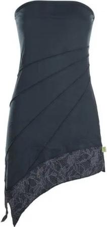 Vishes Sommerkleid Mini Bandeau Kleid Sommerkleid Patchworkkleid Tunika, Boho, Hippie Style