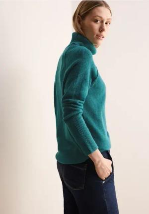 Cecil Damen Rollkragenpullover in Grün, Gr: XXL
