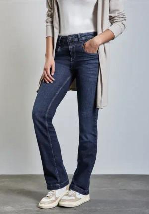 Street One Frauen Bootcut Jeans in Blau, Gr: 26