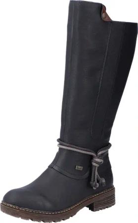 Rieker Winterstiefel, Langschaftstiefel, Blockabsatz, TEX-Membran, seitlicher Stretch
