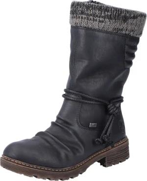 Rieker Winterstiefel, Winterboots, Blockabsatz, TEX-Membran, mit gestricktem Schaftrand