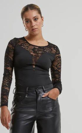 Urban Classics Ladies Round Neck Lace Body