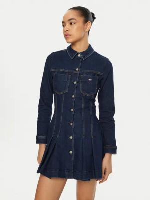 Tommy Jeans Jeanskleid DW0DW20533 Dunkelblau Regular Fit