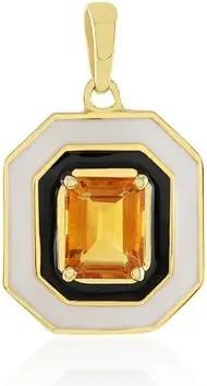 Cavill Anhänger Set Brasilianischer 1,44ct Madeira-Citrin Vergoldeter Anhänger (1-tlg)