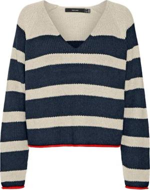 Vero Moda V-Ausschnitt-Pullover VMFABULOUS LS V-NECK SHORT PULLOVER BOO