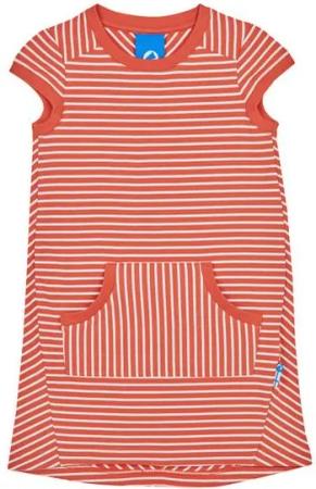 Finkid Sommerkleid Finkid Sommerkleid orangerot / offwhite gestreift