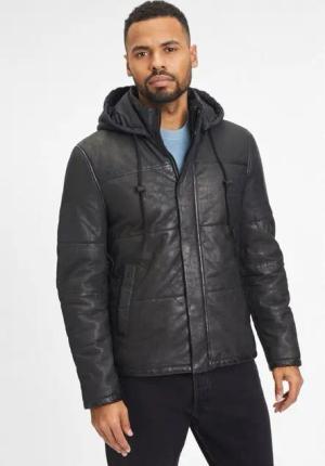 Gipsy by Mauritius Lederjacke GMDule Gipsy - Herren Lederjacke Steppjacke Kapuze Lammnappa schwarz