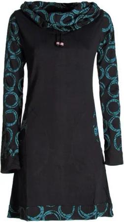 Vishes Jerseykleid Langarm Kleid Schal-Kleid Winterkleider Baumwollkleid Elfen, Goa, Hippie Style