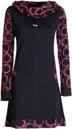 Vishes Jerseykleid Langarm Kleid Schal-Kleid Winterkleider Baumwollkleid Elfen, Goa, Hippie Style