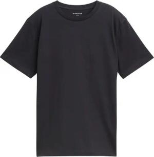 TOM TAILOR Jungen T-Shirt mit Print, schwarz, Uni, Gr. 140