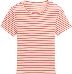 TOM TAILOR Mädchen Ripp T-Shirt mit Muster, blau, Gestreift, Gr. 140
