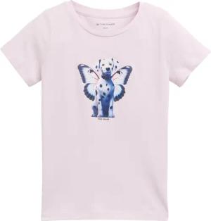 TOM TAILOR Mädchen T-Shirt mit Print, lila, Uni, Gr. 116/122