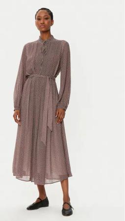 Tommy Hilfiger Hemdkleid WW0WW44007 Dunkelrot Regular Fit