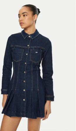 Tommy Jeans Jeanskleid DW0DW20533 Dunkelblau Regular Fit
