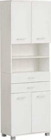 welltime Hochschrank "Palermo, Made in Germany", Breite 60 cm, verstellbare Einlegeböden, Metallgriffe