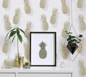 Marburg Vliestapete, tropisch, Ananas, moderne Tapete für Wohnzimmer Schlafzimmer Küche