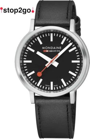 Mondaine MST.41020.LBV.2SE Herrenuhr SBB Stop2Go 41mm 3ATM