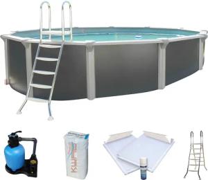 KWAD Rundpool ""Supreme" all in Premium Folie", (Set, 7 tlg.), ØxH: 550x132cm, inkl. Bodenisolationsset