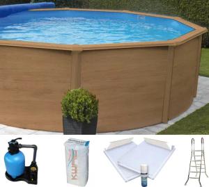 KWAD Rundpool ""Supreme" all in Premium Folie", (Set, 7 tlg.), ØxH: 360x132cm, inkl. Bodenisolationsset