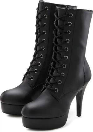 LASCANA Belle Affaire Schnürstiefelette, High-Heel-Boots mit Plateauabsatz