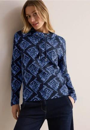 Cecil Damen Bedrucktes Shirt in Blau, Gr: M