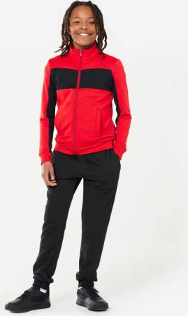 Trainingsanzug Kinder atmungsaktiv - rot/schwarz