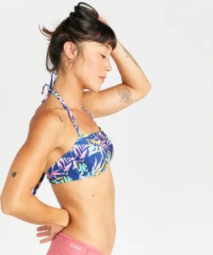Bikini-Oberteil Damen Bandeau Laura Cuty blau