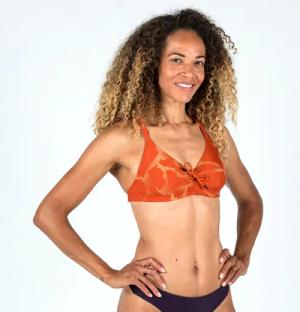Sportbikini Oberteil Damen ultrachlorresistent - Jana Ice orange