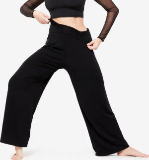 Tanzhose Damen Modern Dance gerade weit - schwarz