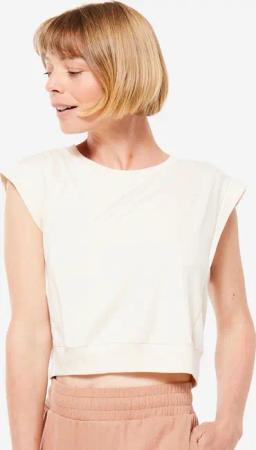 Yoga Crop Top locker sanftes Yoga - beige