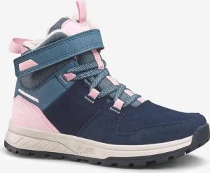 Winterschuhe Kinder Gr. 24–34 Leder Klett warm wasserdicht Winterwandern - SH500