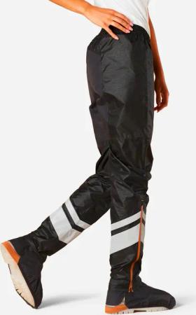 Fahrrad-Regenhose City 540 mit integrierten Überschuhen Damen schwarz