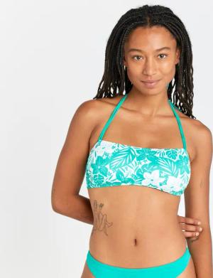 Bikini-Oberteil Bandeau Damen - Lori Borneo grün