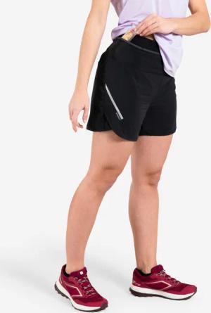Laufshorts Trailrunning Damen Baggy schwarz
