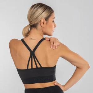 Tanz-Bustier Damen schmale Träger und herausnehmbare Pads Modern Dance - schwarz