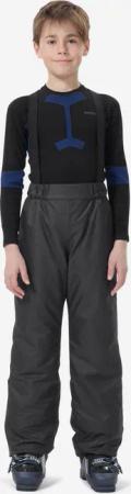 Skihose warm wasserdicht 100 Kinder dunkelgrau