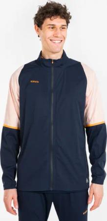 Damen/Herren Fußball Regenjacke - CLR marineblau/orange