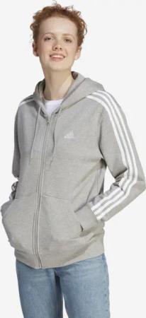 Adidas Trainingsjacke mit Kapuze Damen - grau