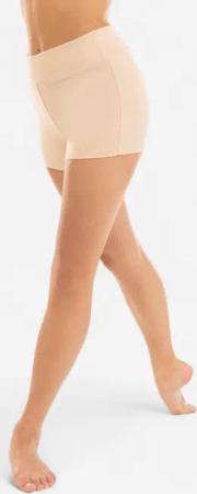 Tanzshorts Mädchen hohe Taille Modern Jazz - beige